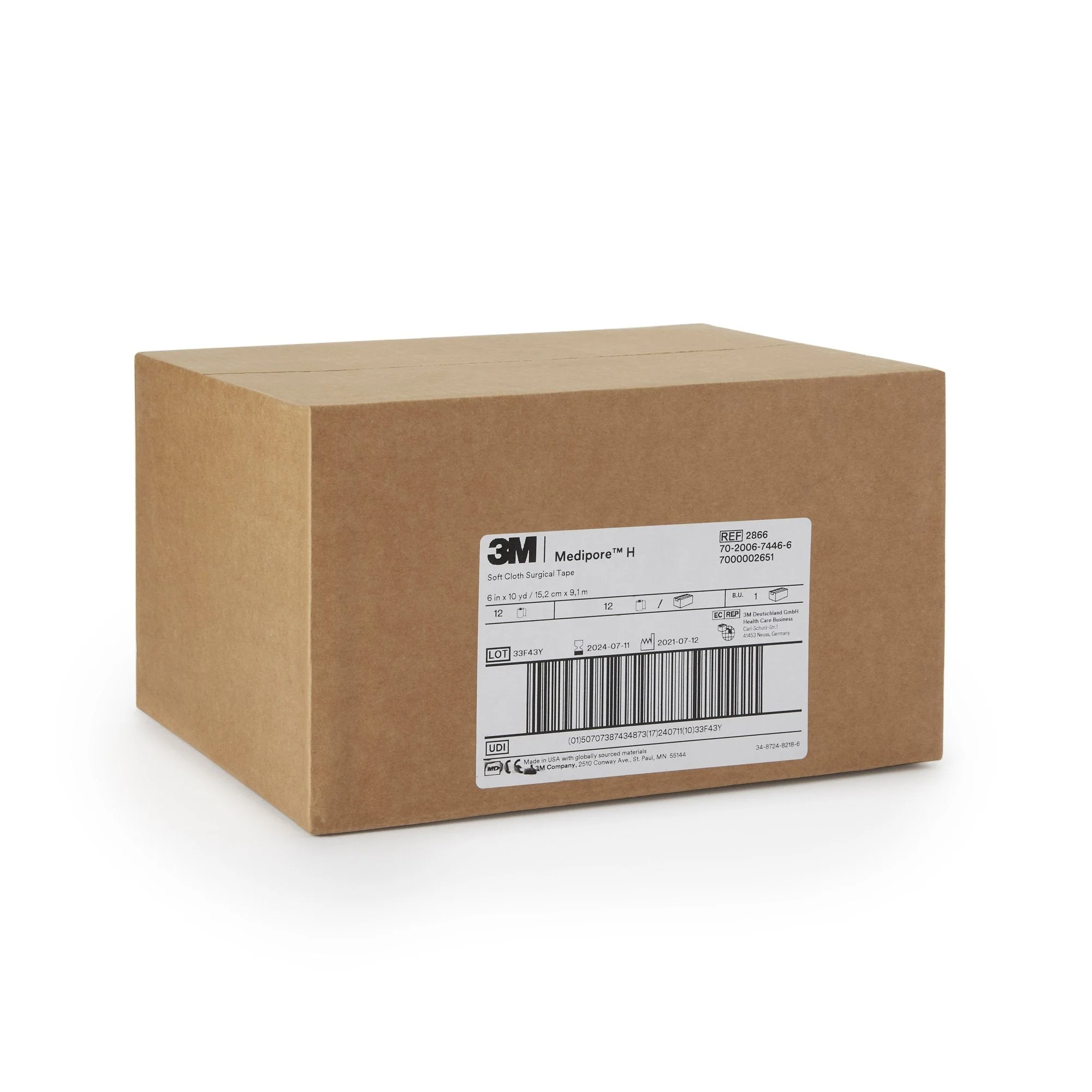 3M™ Medipore™ H Cloth Medical Tape, 6 Inch x 10 Yard, White - Image 3