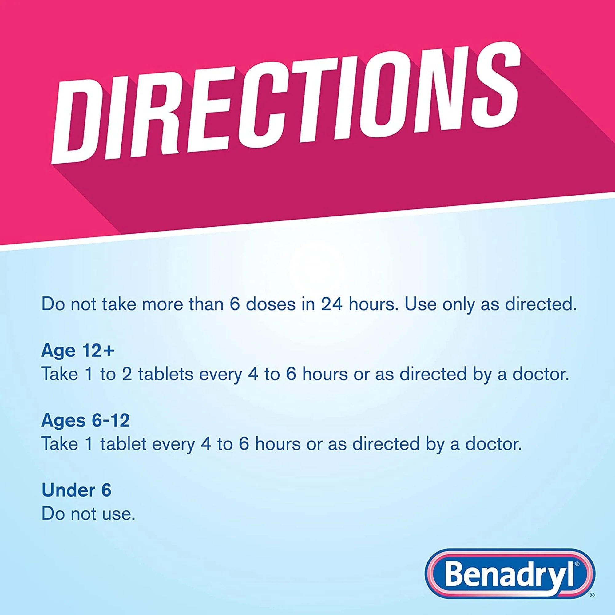 Benadryl® Ultratabs® Diphenhydramine Allergy Relief, 25 mg, 24 tablets - Image 3
