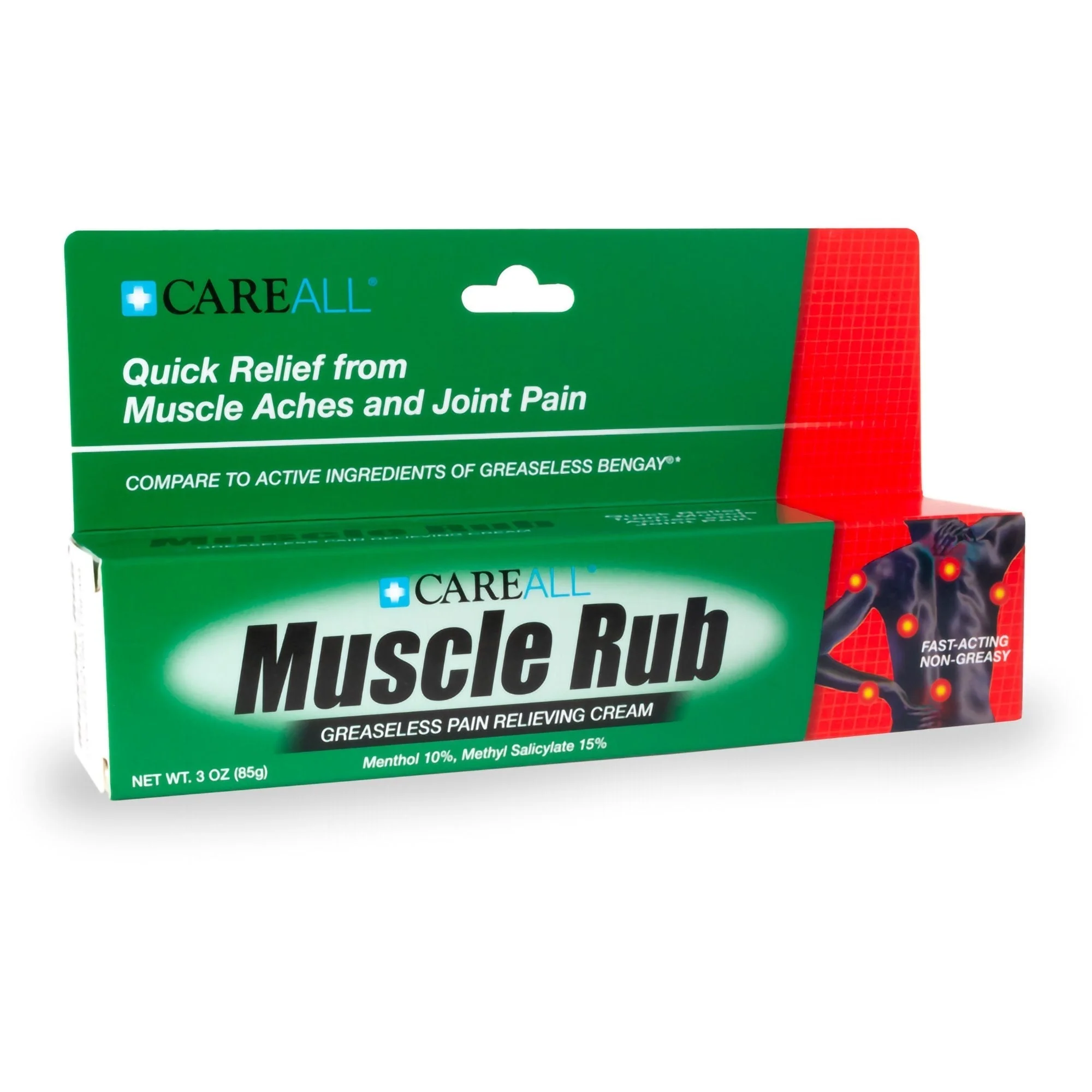 CareAll® Muscle Rub Topical Pain Relief Cream, Menthol, 3 fl oz - Image 3