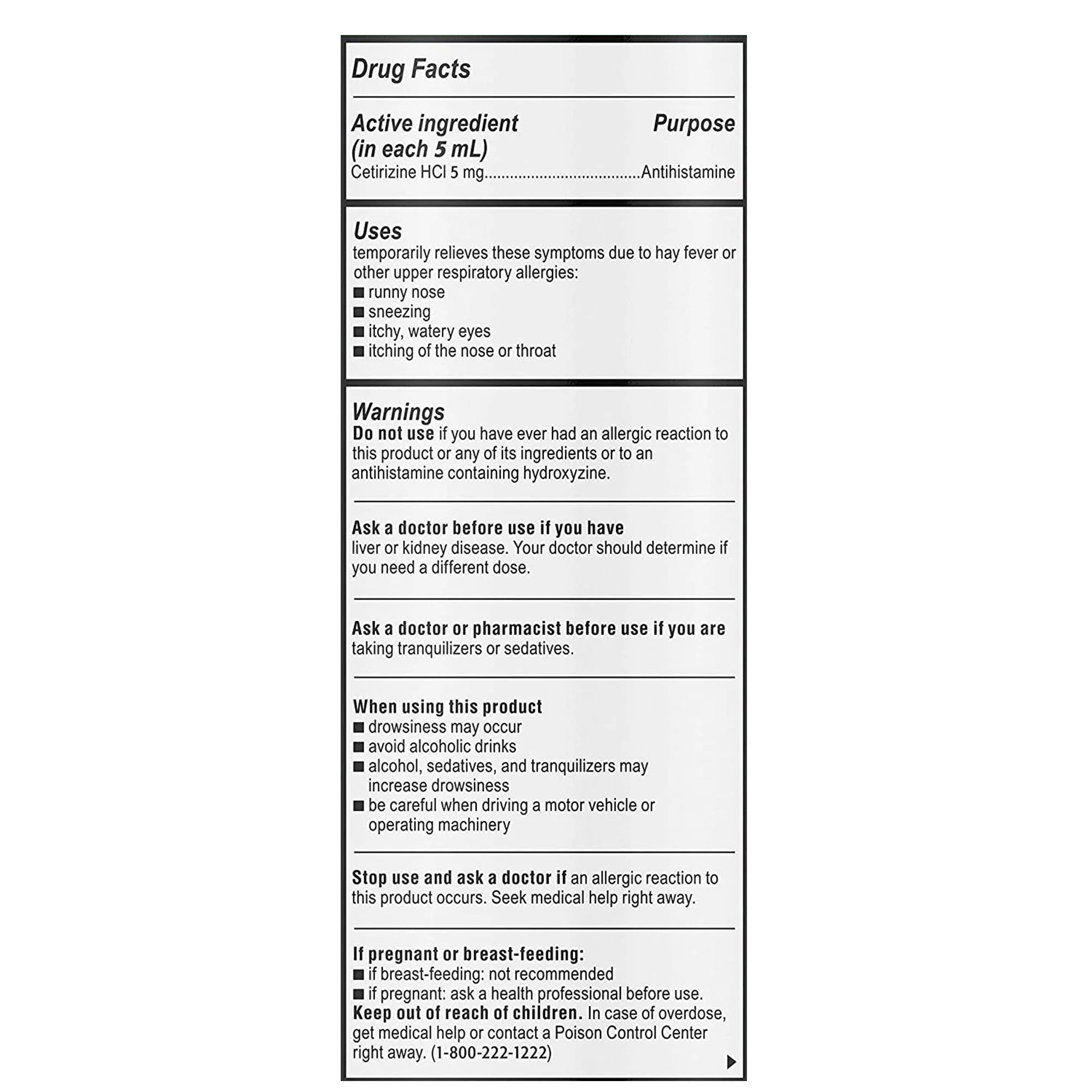 Children's Zyrtec Cetirizine Allergy Relief, Bubble Gum, 4 oz. - Image 5