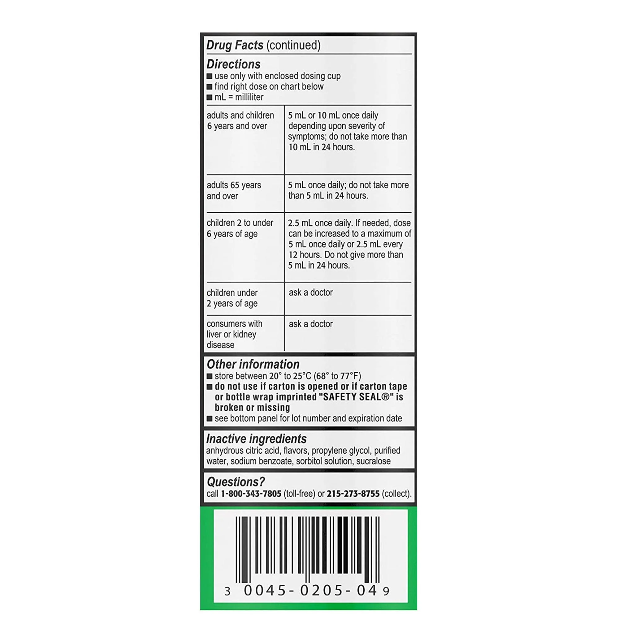 Children's Zyrtec Cetirizine Allergy Relief, Bubble Gum, 4 oz. - Image 6
