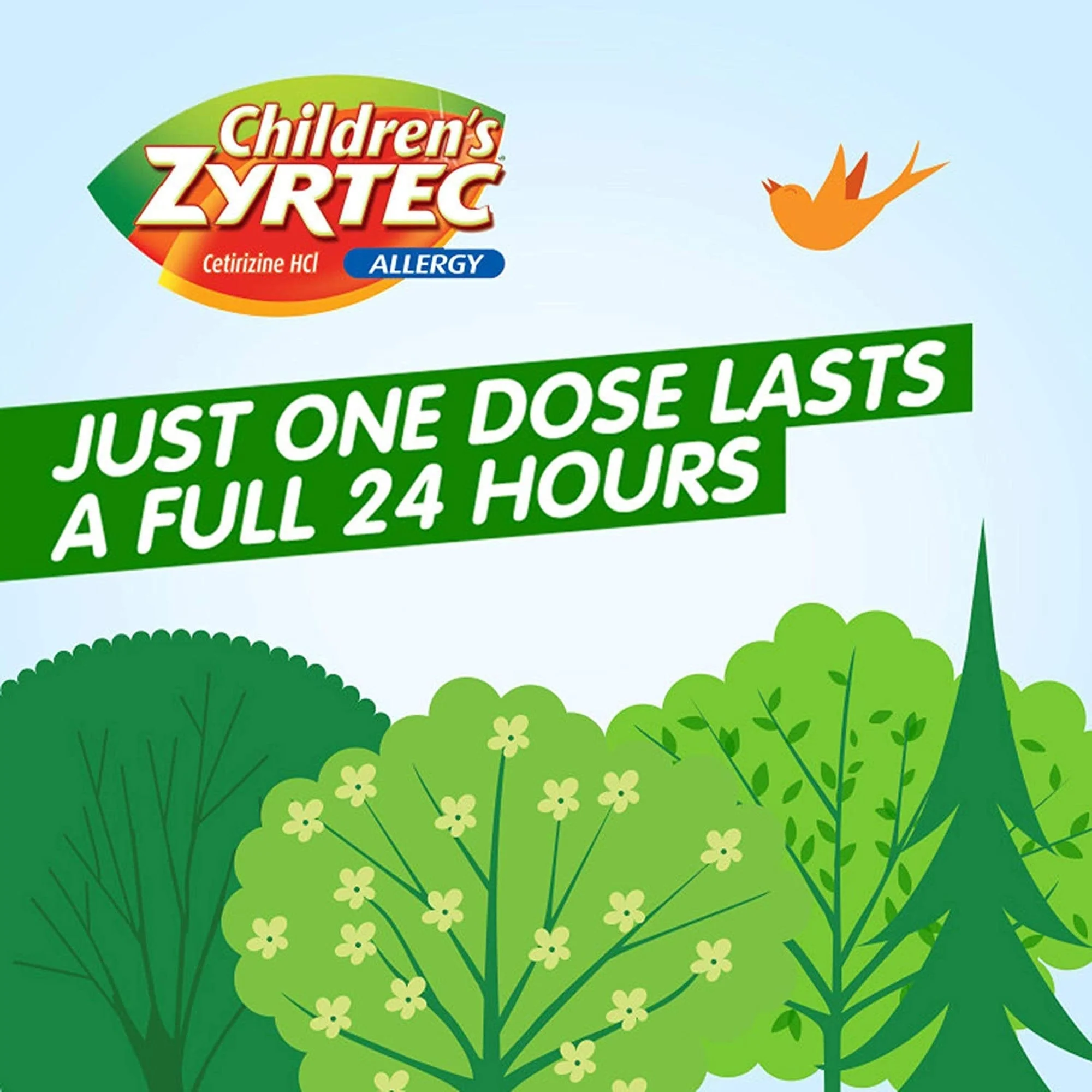 Children's Zyrtec Cetirizine Allergy Relief, Bubble Gum, 4 oz. - Image 7