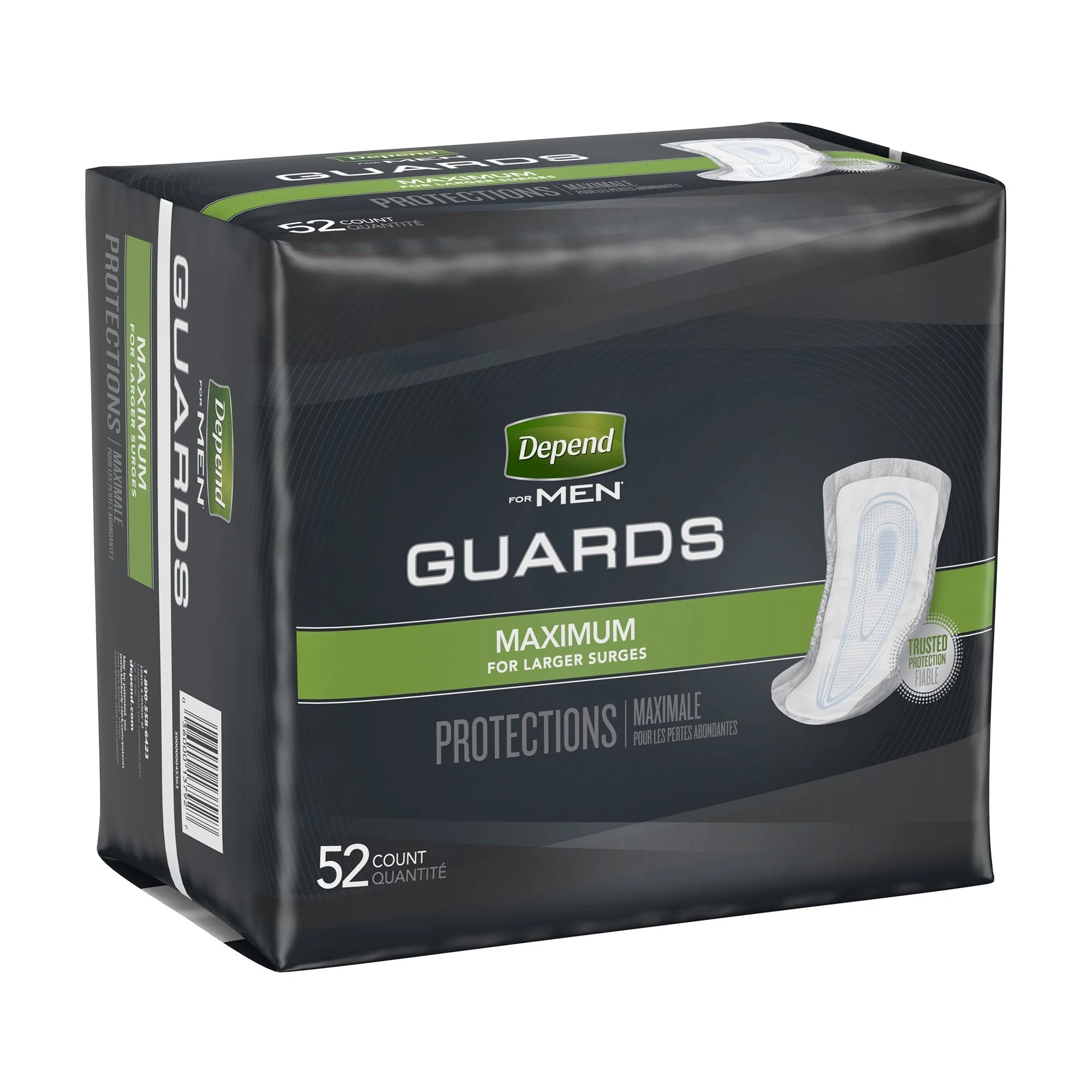 Depend Guards Incontinence Pads, Disposable, Maximum Absorbency, 12" Length, 104 ct - Image 3