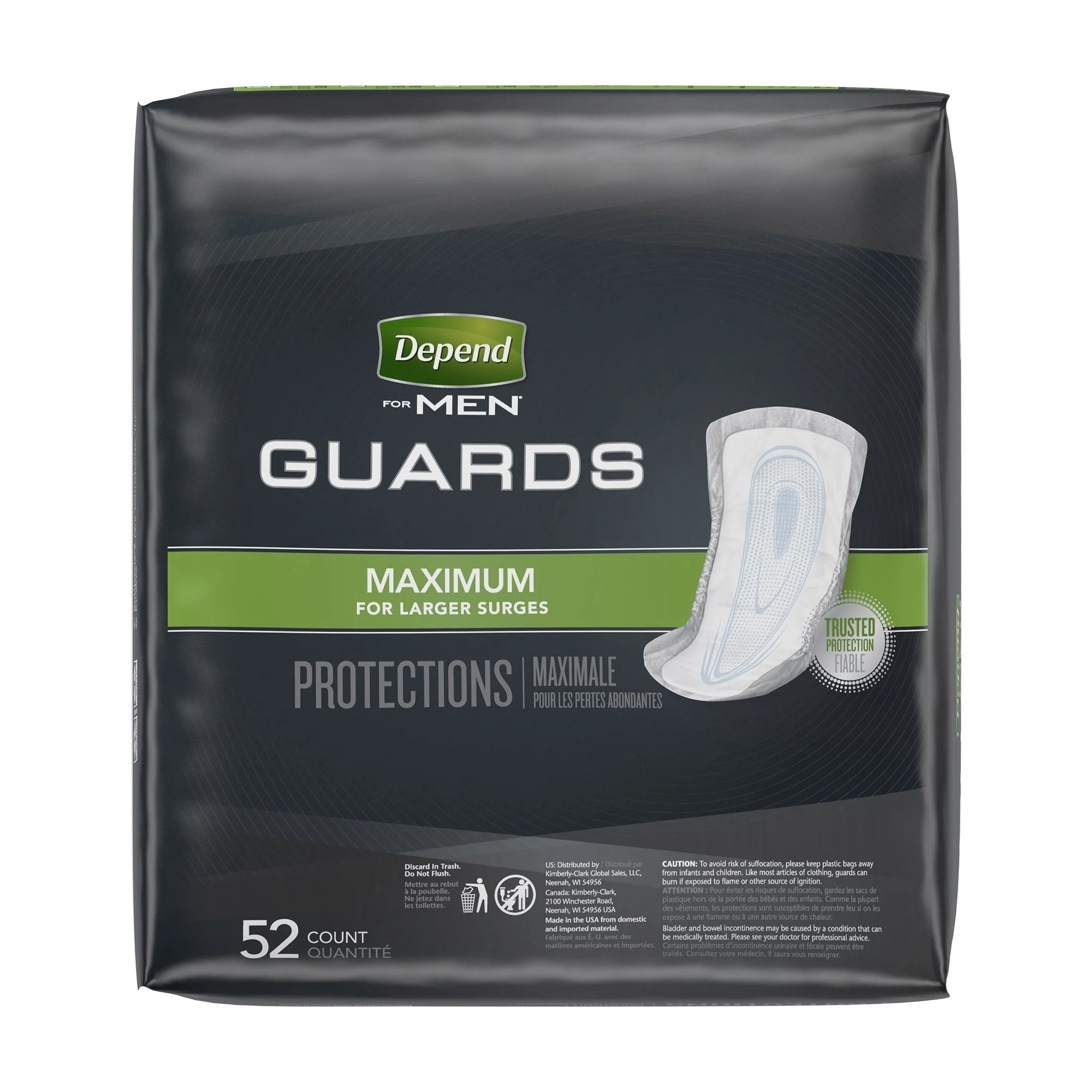 Depend Guards Incontinence Pads, Disposable, Maximum Absorbency, 12" Length, 104 ct - Image 5