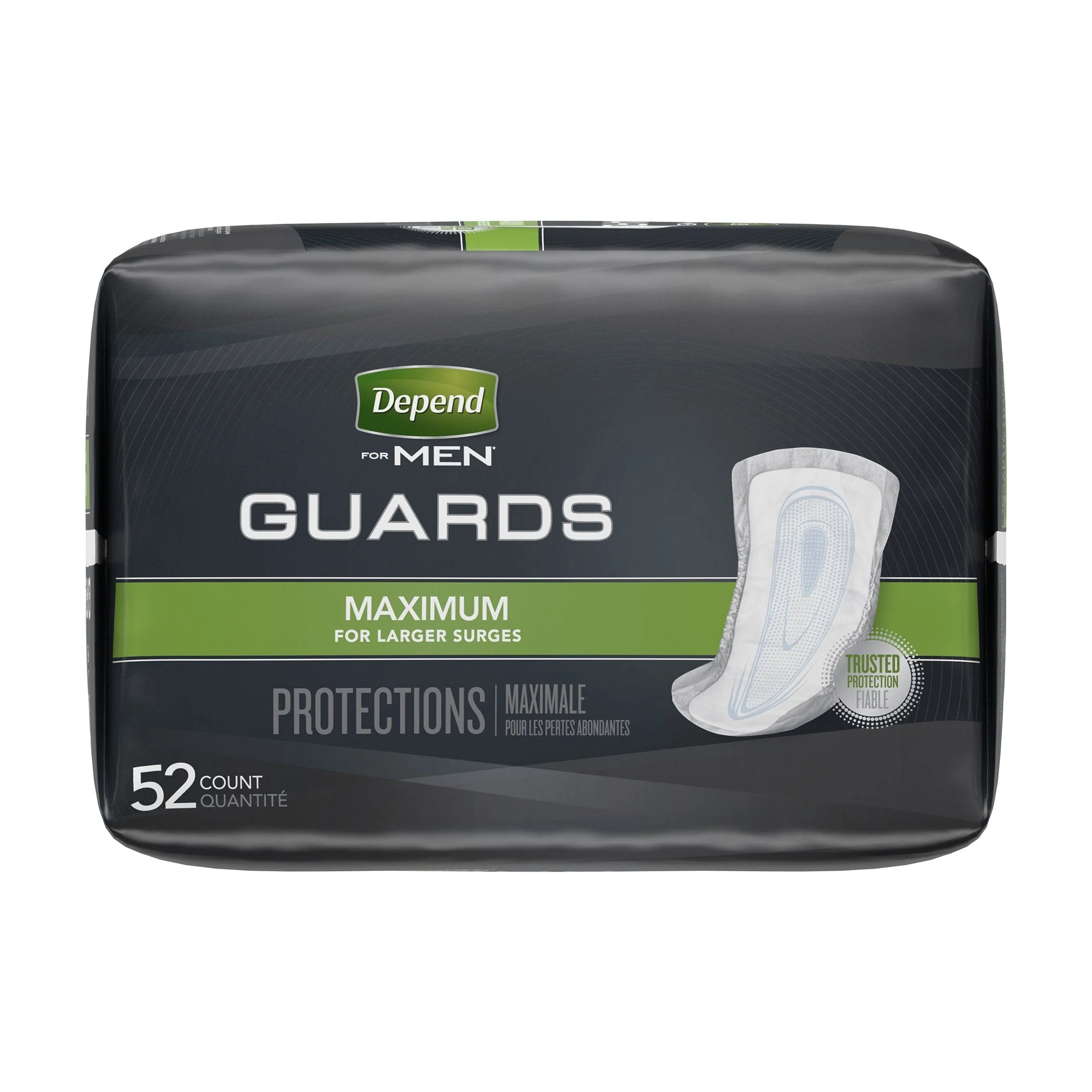 Depend Guards Incontinence Pads, Disposable, Maximum Absorbency, 12" Length, 52 ct - Image 4