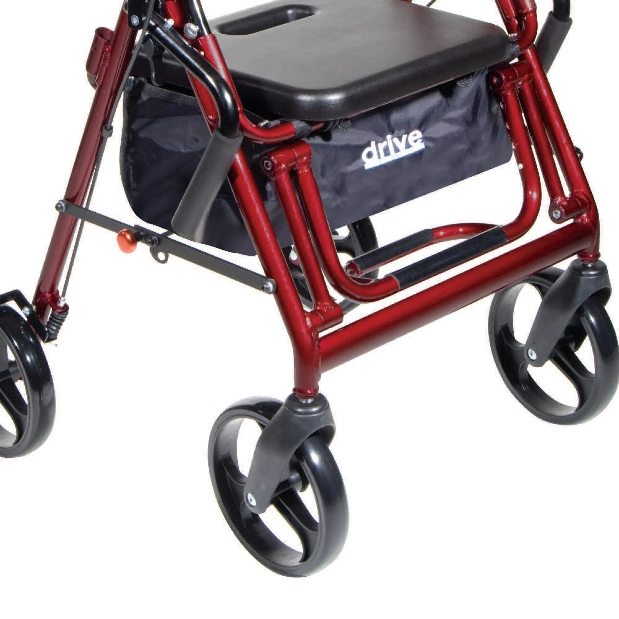 Drive™ Duet 4 Wheel Rollator, Burgundy - Image 5