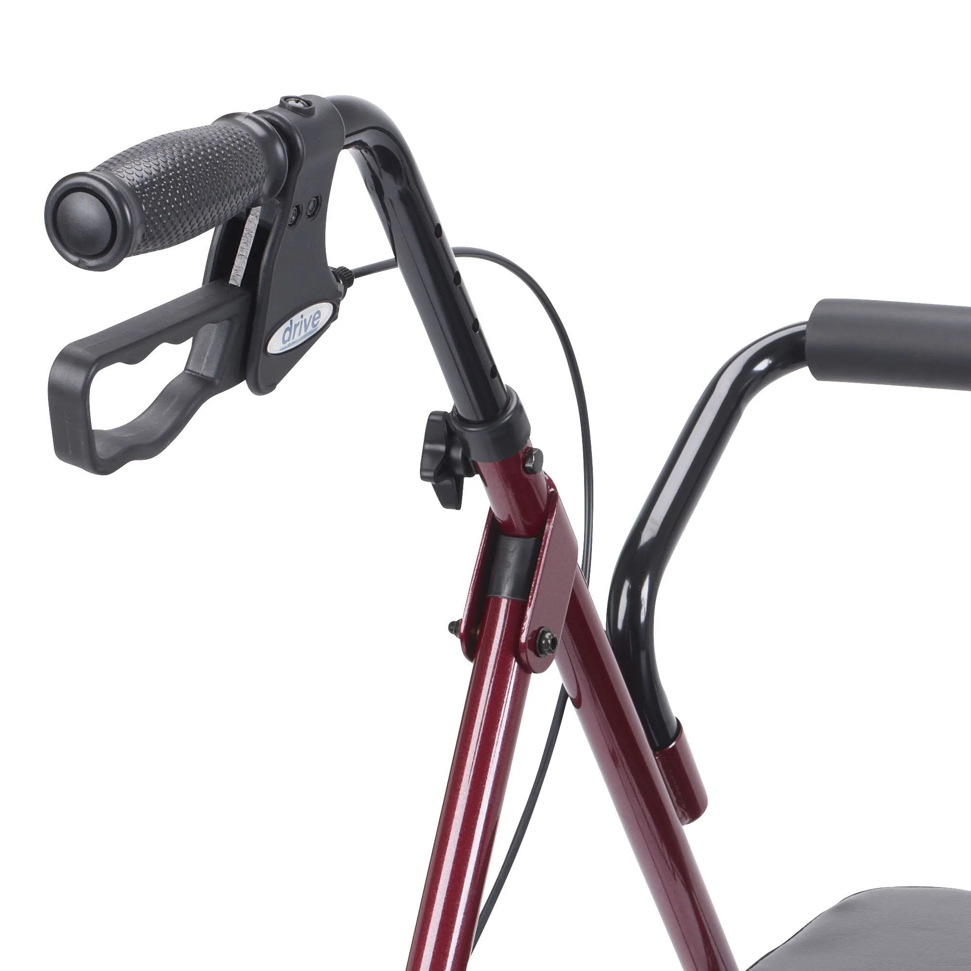 Drive™ Go-Lite Bariatric 4 Wheel Rollator, Red - Image 5