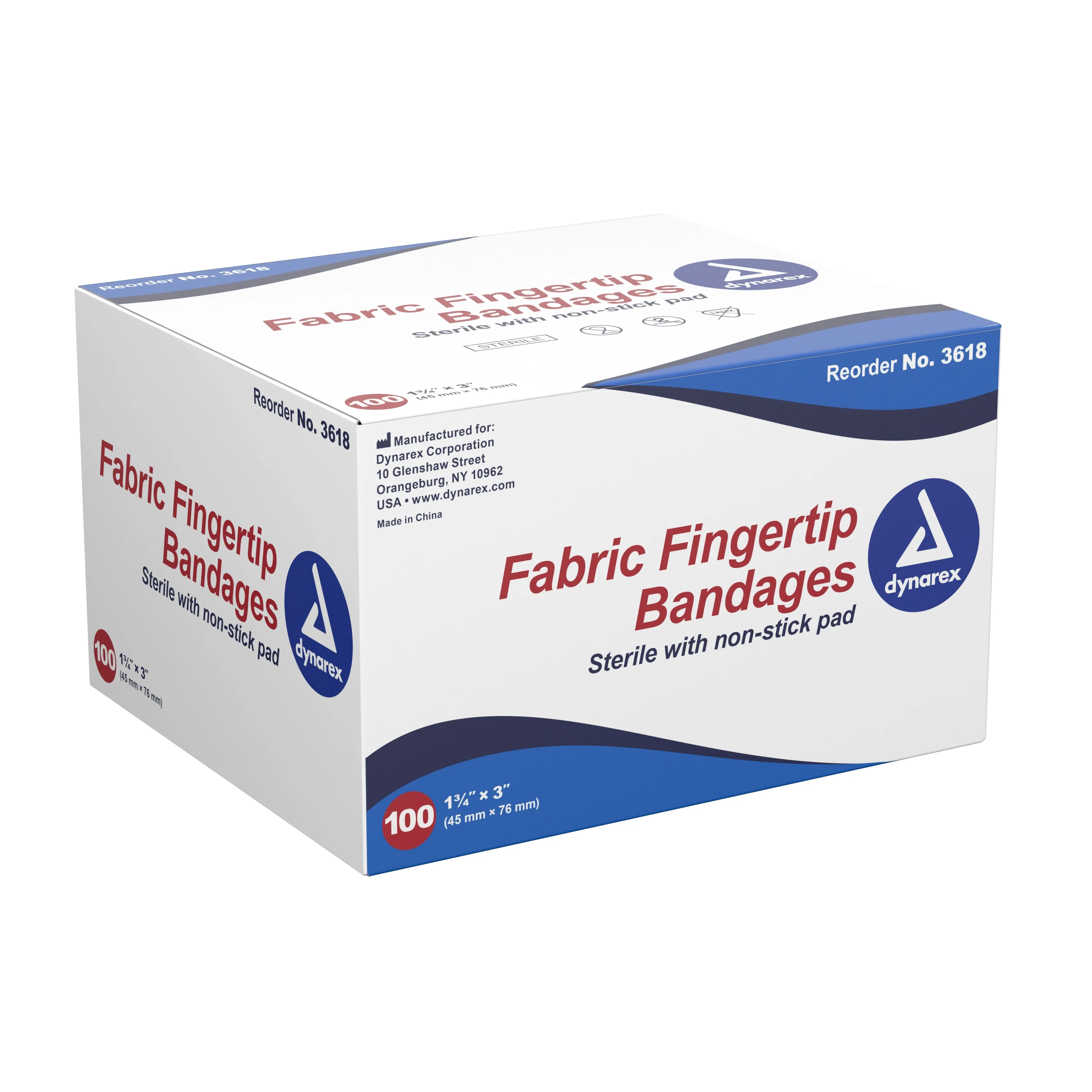 Dynarex Adhesive Fingertip Bandage, 1.75 x 3 Inch, 100 ct. - Image 3