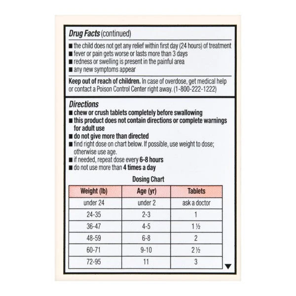 Foster & Thrive Children's Chewable Ibuprofen Tablets, Orange, 24 ct. - Image 5