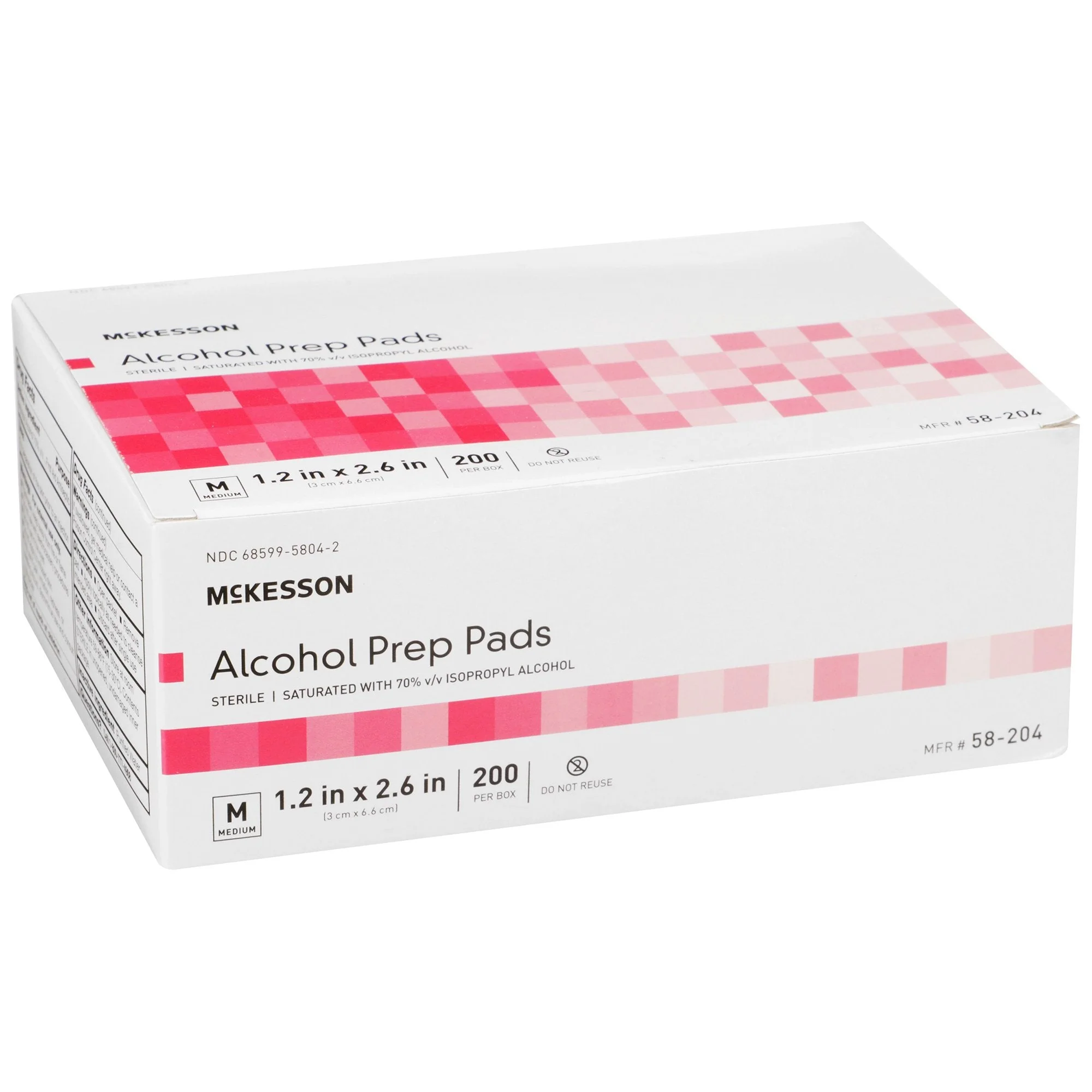 McKesson Alcohol Prep Pads, Isopropyl Alcohol, 70%, Medium - Image 3