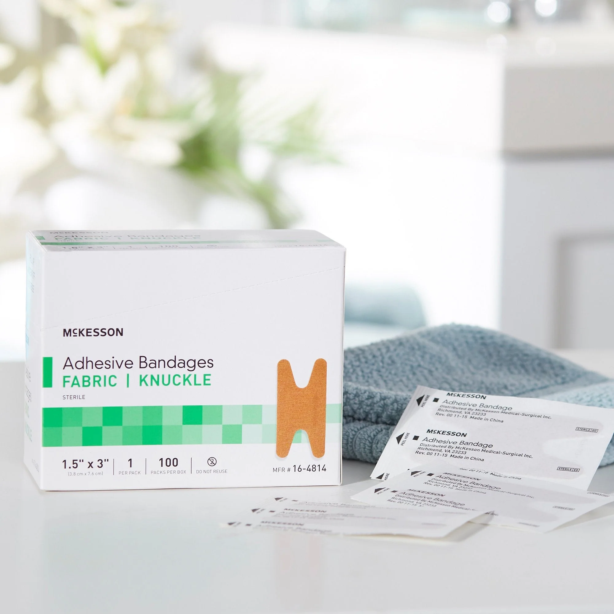 McKesson Knuckle Tan Bandages, 1-1/2 x 3 Inch, 2400 ct - Image 10