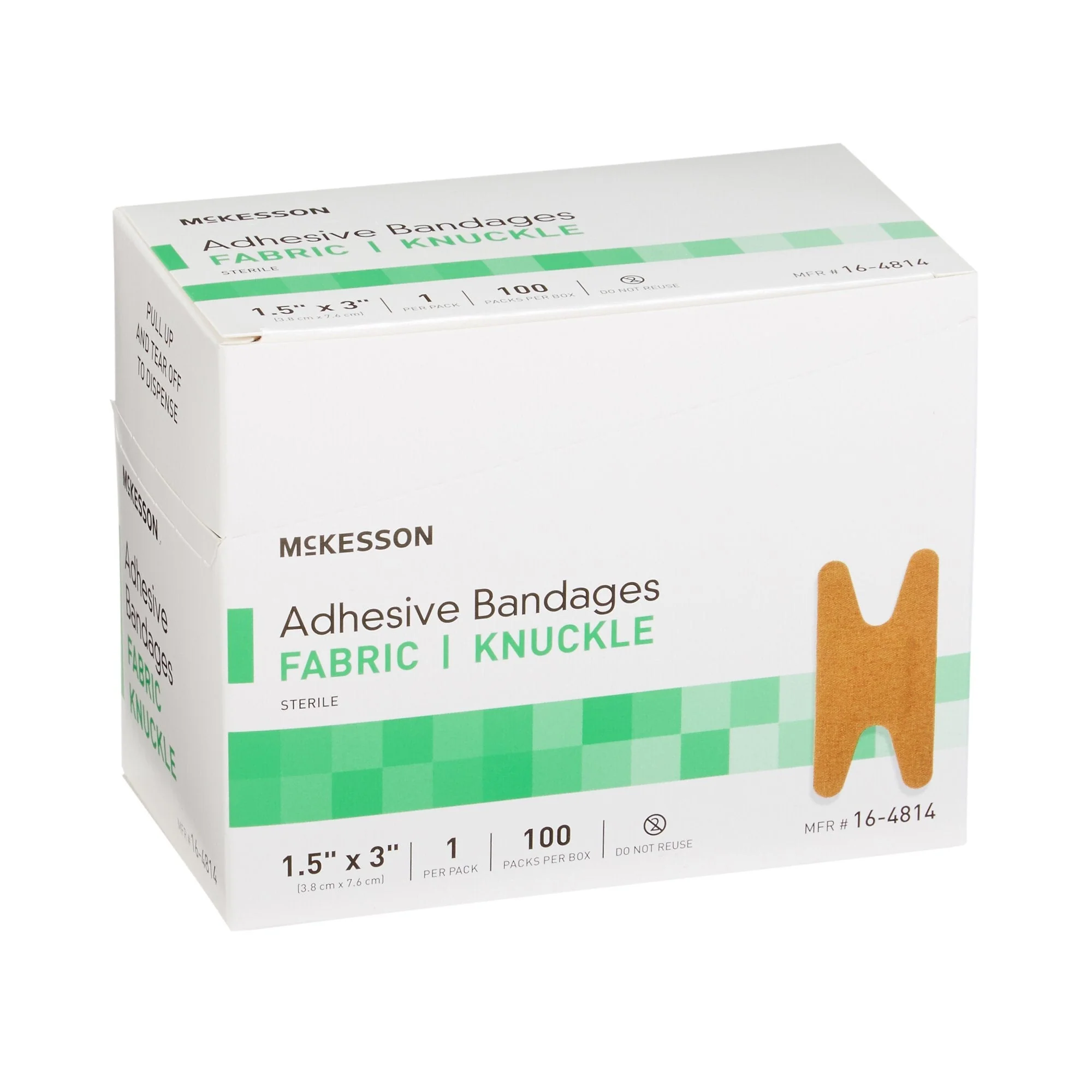 McKesson Knuckle Tan Bandages, 1-1/2 x 3 Inch, 2400 ct - Image 6