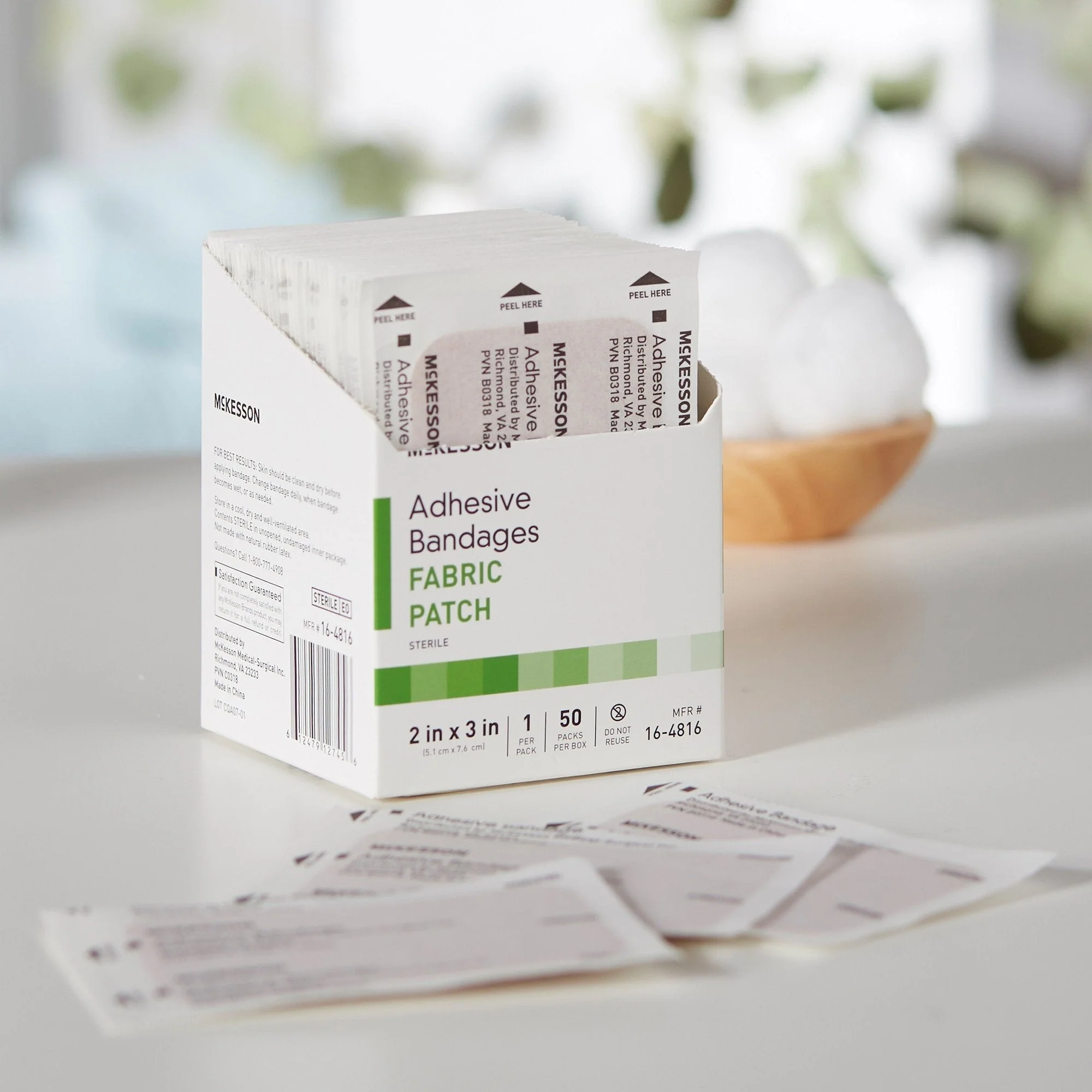 McKesson Tan Adhesive Bandage Patches, 2 x 3 in., 50 ct. - Image 10