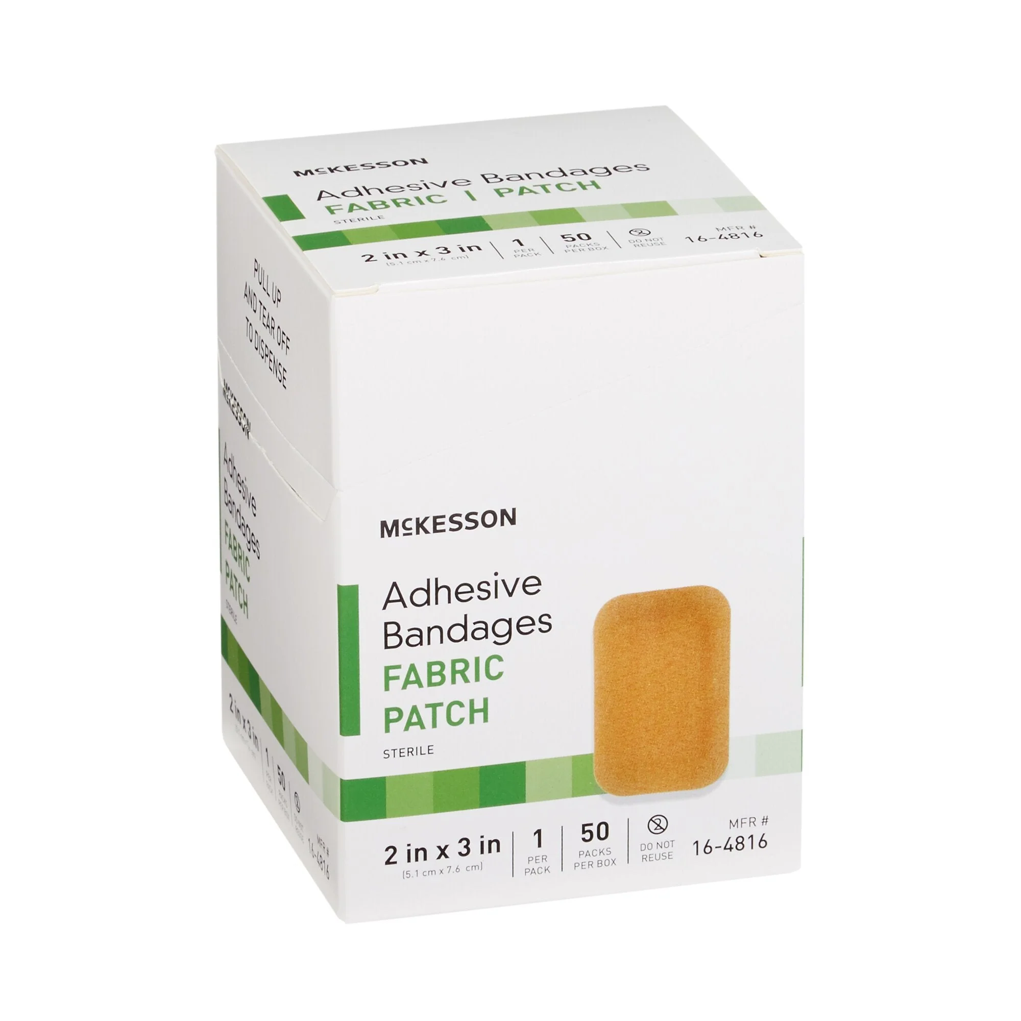 McKesson Tan Adhesive Bandage Patches, 2 x 3 in., 50 ct. - Image 6