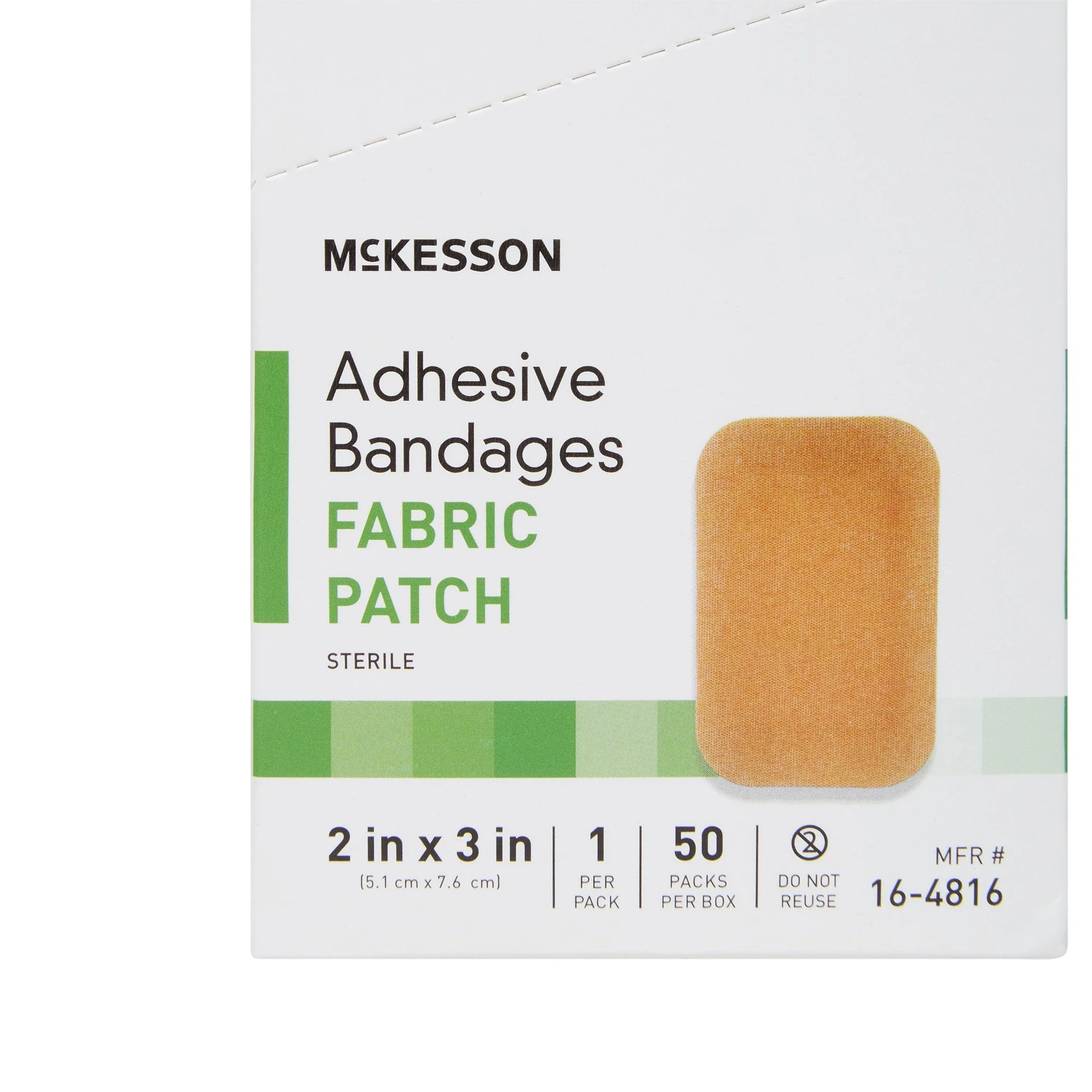 McKesson Tan Adhesive Bandage Patches, 2 x 3 in., 50 ct. - Image 8