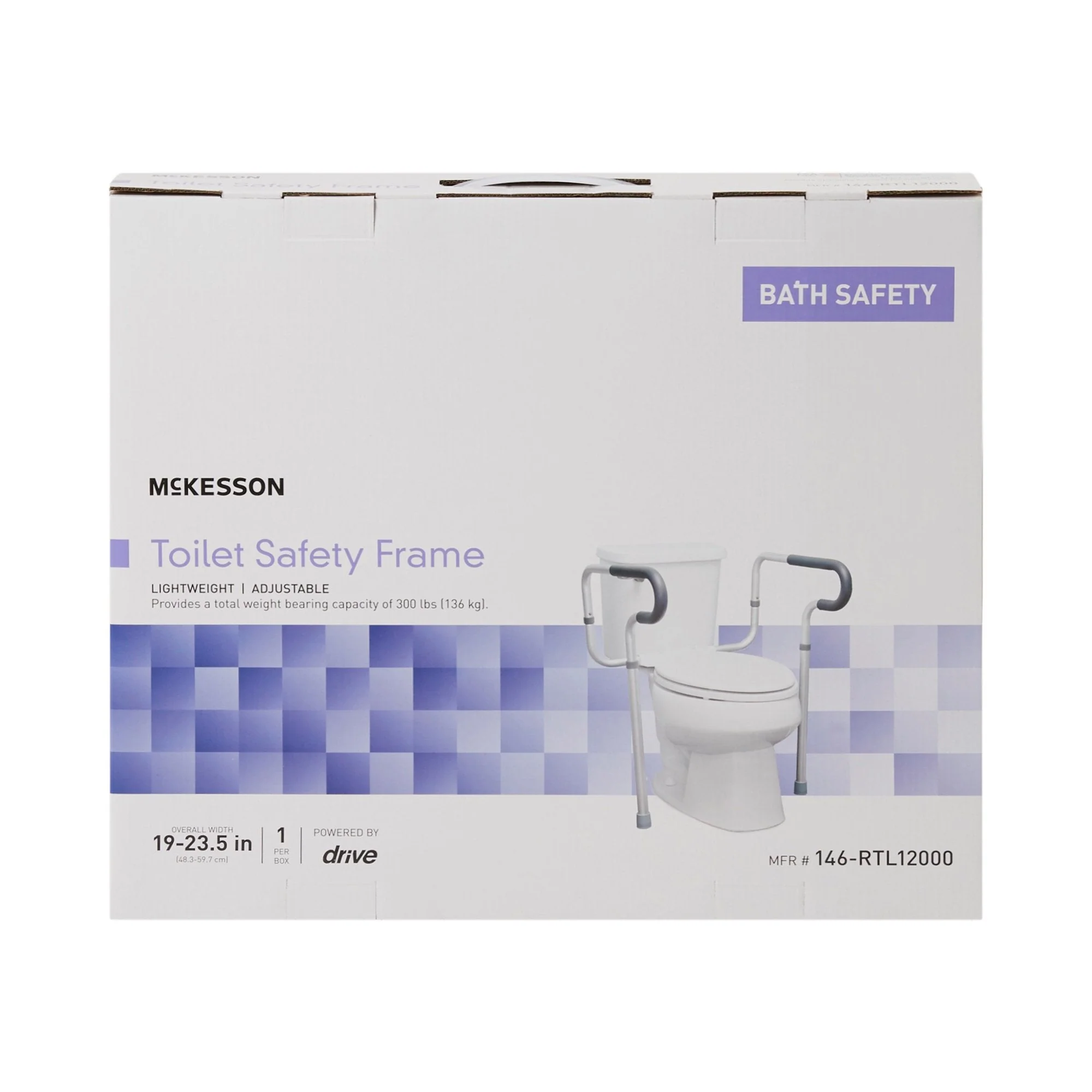 McKesson Toilet Safety Rail, Gray Aluminum - Image 4