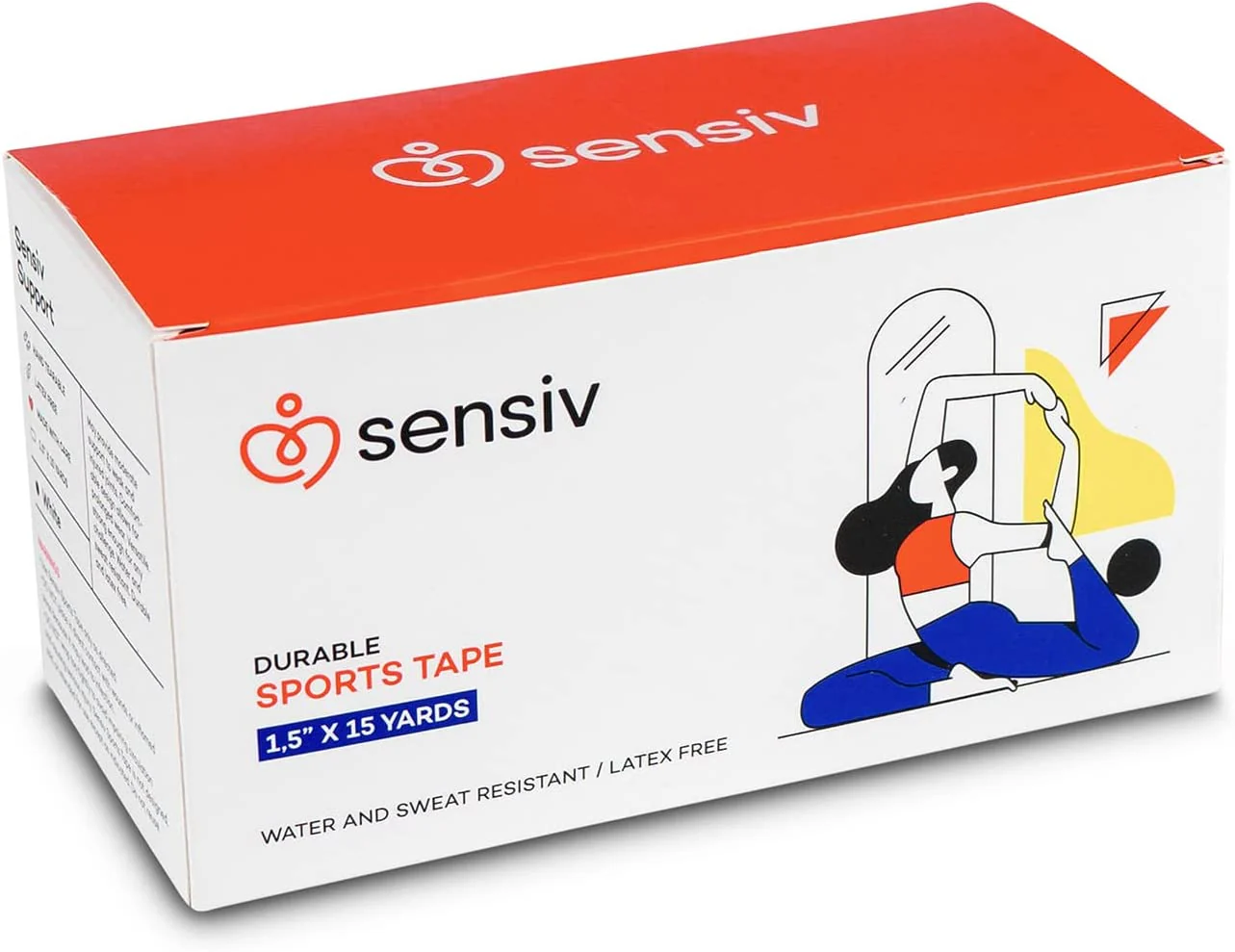 Sensiv Protect & Support Sports Tape 1.5in×45ft - 4 Pack - Image 3