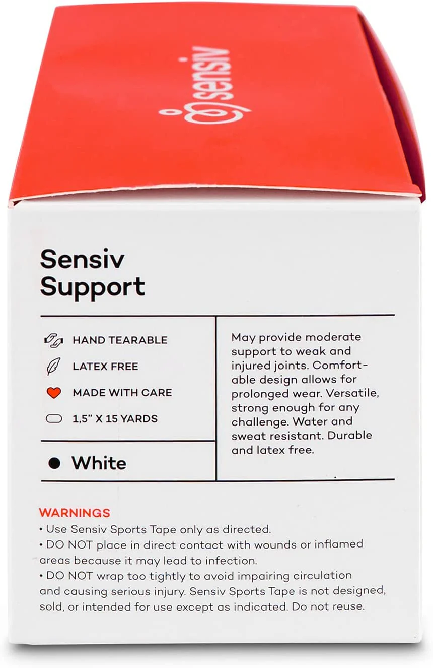Sensiv Protect & Support Sports Tape 1.5in×45ft - 4 Pack - Image 4