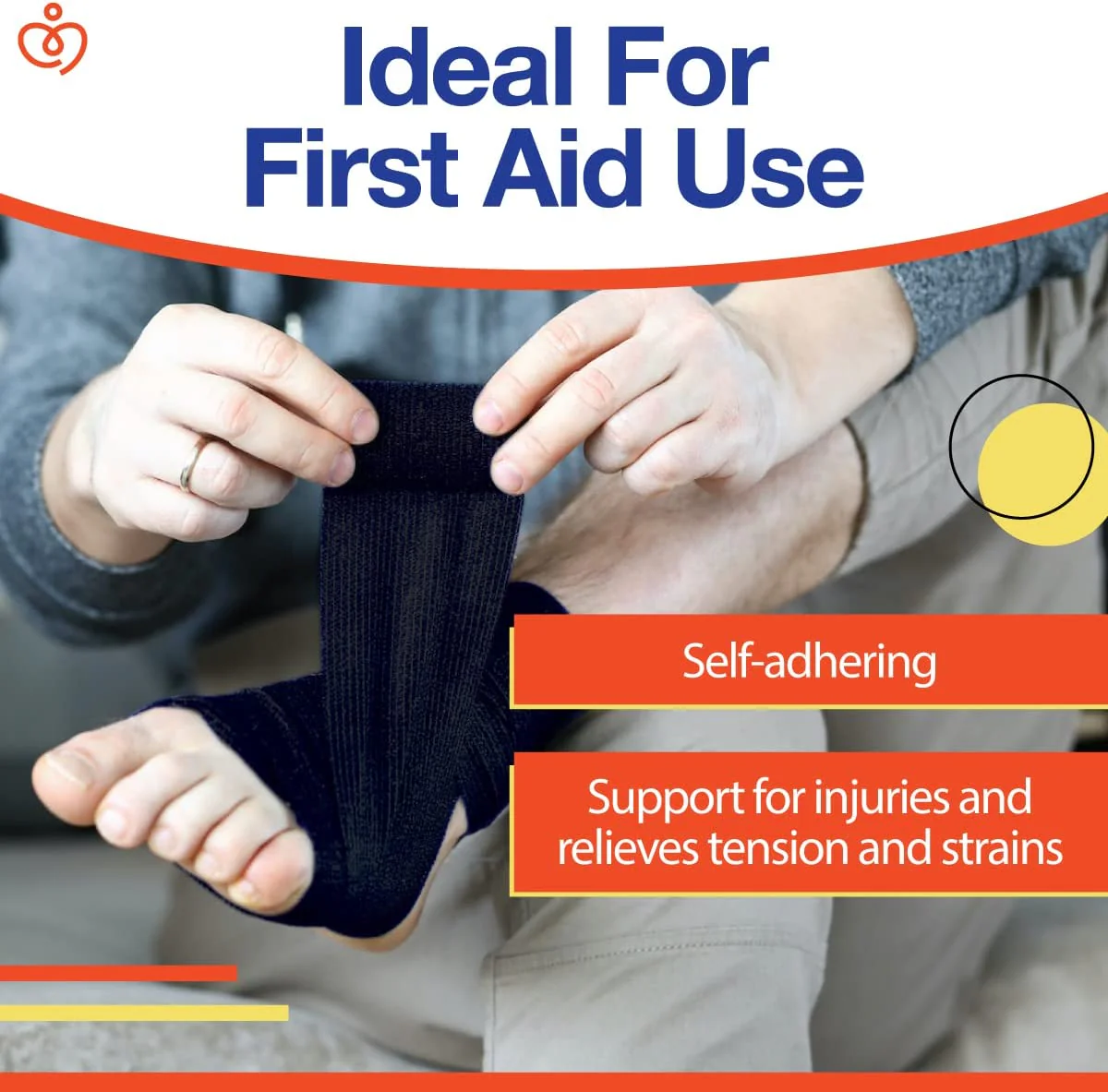 Sensiv Self-Adhering Elastic Sports Wrap 2in*15 ft - 2 Pack - Image 3