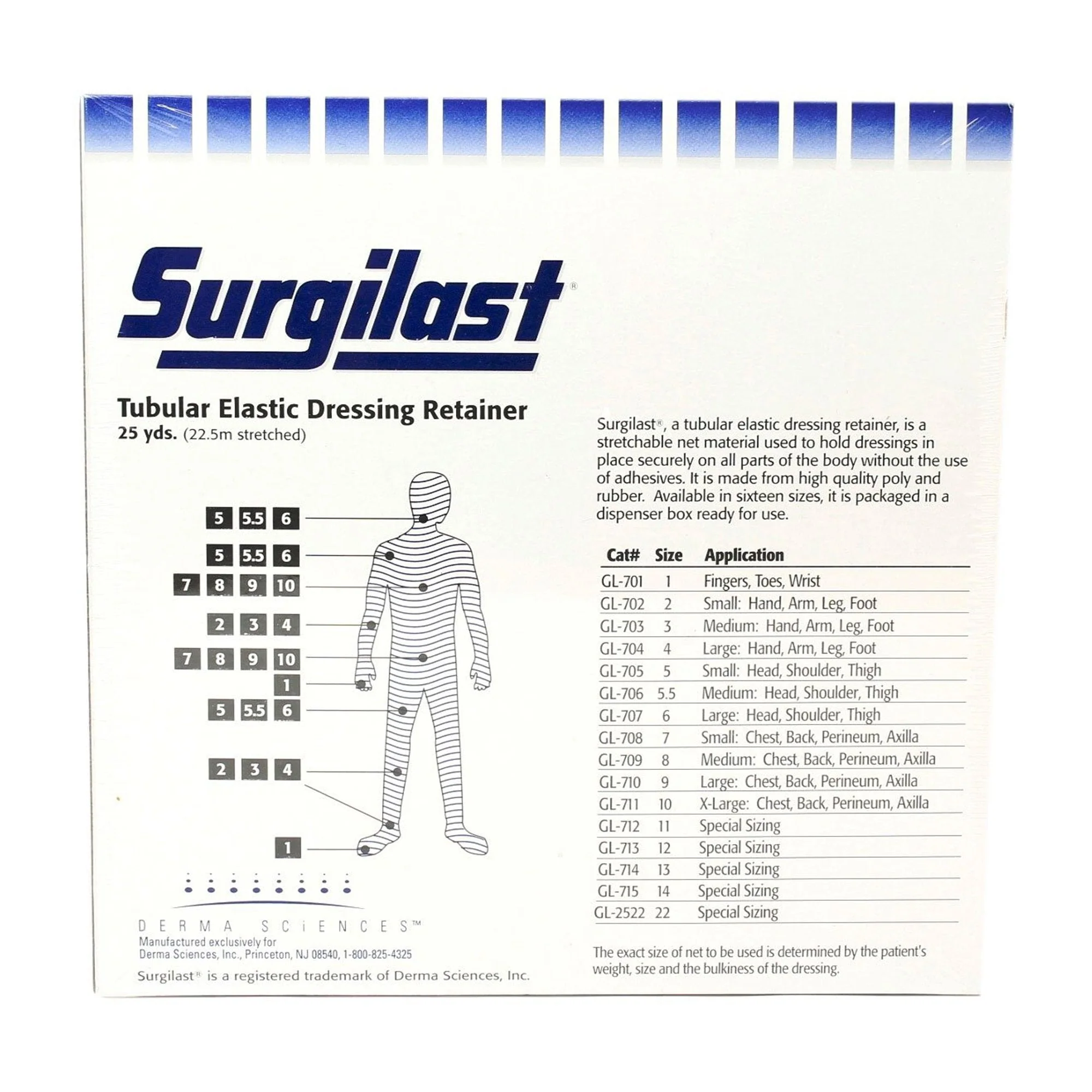 Surgilast® Elastic Net Retainer Dressing, Size 5.5, 25 Yard - Image 4