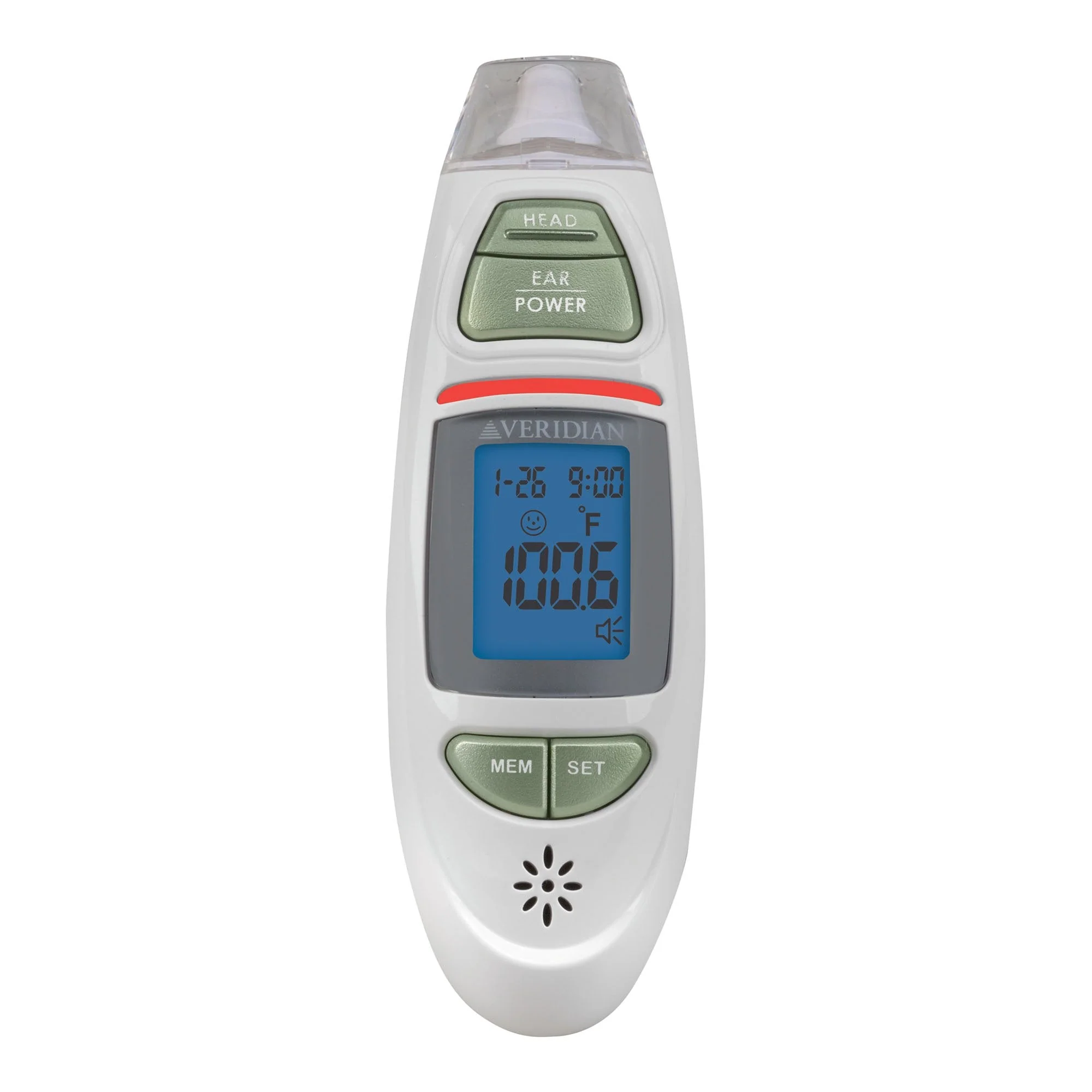 Veridian Infrared Thermometer, Tympanic Ear Digital Talking Thermometer - Image 4